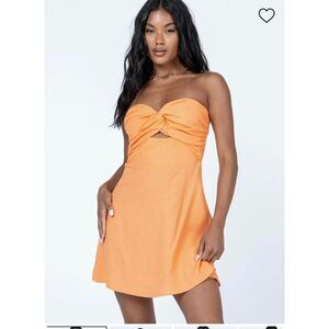 Princess Polly￼ FALLING FOR YOU MINI DRESS ORANGE